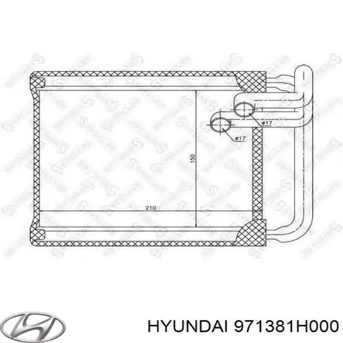 Radiador de forno (de aquecedor) Hyundai/Kia 971381H000 preço, a partir de 80,08 USD