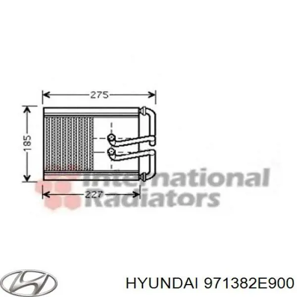 971382E900 Hyundai/Kia Radiador de forno (de aquecedor)