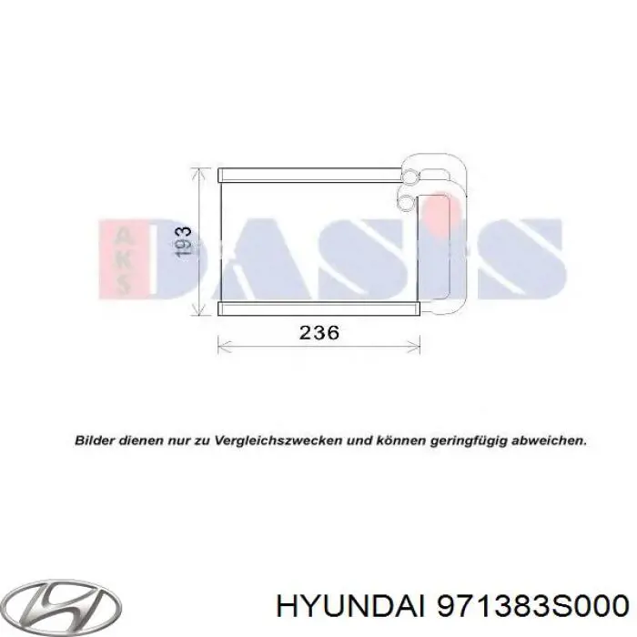 Compre 971383S000 Hyundai/Kia Radiador de forno (de aquecedor)