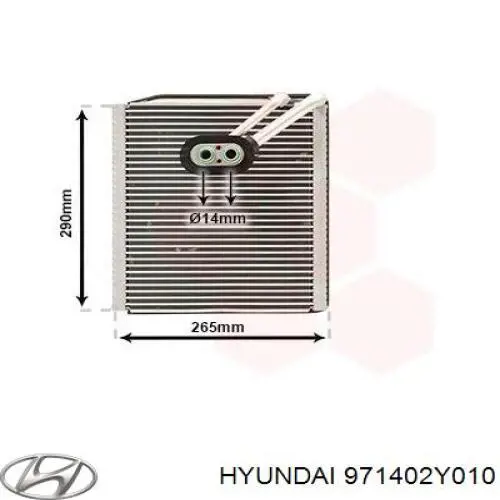 Vaporizador de aparelho de ar condicionado Hyundai/Kia 971402Y010 preço, a partir de 168,55 USD