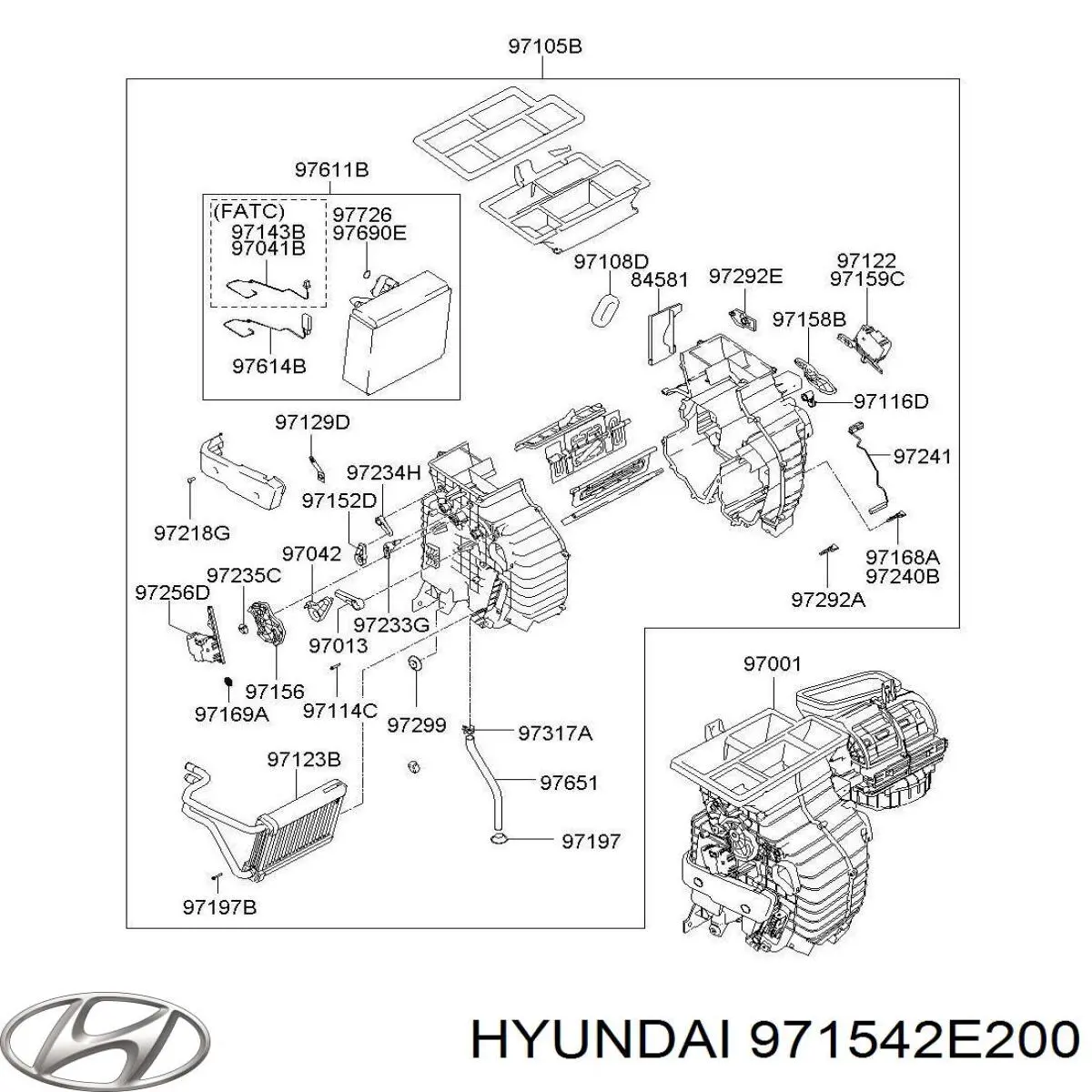 Acionamento de comporta de forno Hyundai/Kia 971542E200 preço, a partir de 77,47 USD