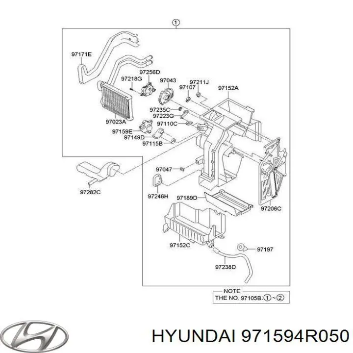 Acionamento de comporta de forno Hyundai/Kia 971594R050 preço, a partir de 108,17 USD