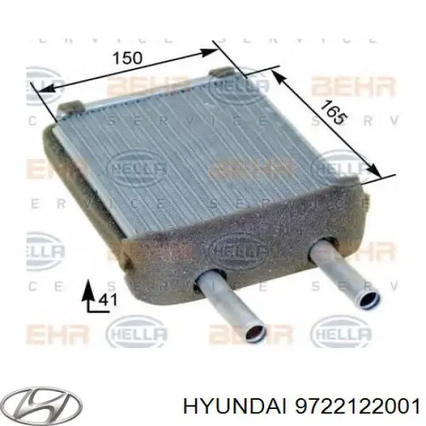 Compre 9722122001 Hyundai/Kia Radiador de forno (de aquecedor)
