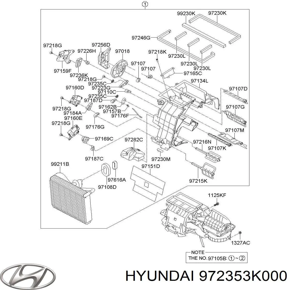 972353K000 Hyundai/Kia Resistor (resistência) de ventilador de forno (de aquecedor de salão)