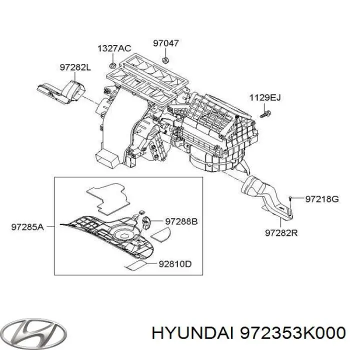 Resistor (resistência) de ventilador de forno (de aquecedor de salão) Hyundai/Kia 972353K000 preço, a partir de 45,97 USD