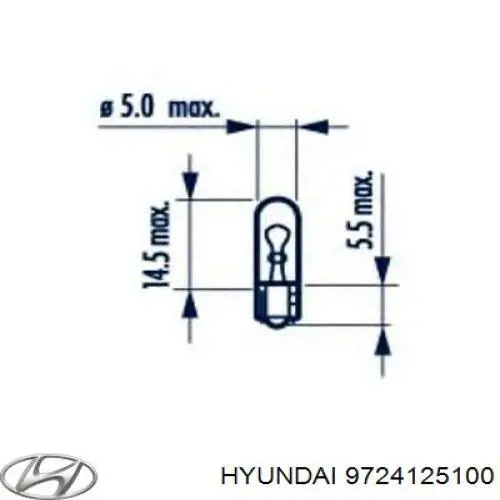 Compre 9724125100 Hyundai/Kia Lâmpada de painel (de painel de dispositivos)