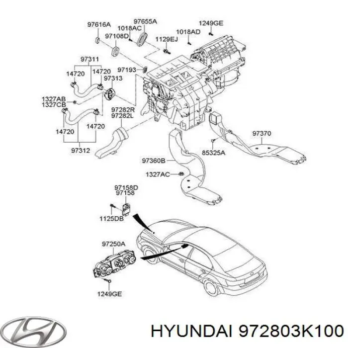 Sensor de temperatura do meio ambiente Hyundai/Kia 972803K100 preço, a partir de 65,34 USD