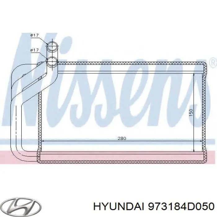 Radiador de forno (de aquecedor) Hyundai/Kia 973184D050 preço, a partir de 95,34 USD