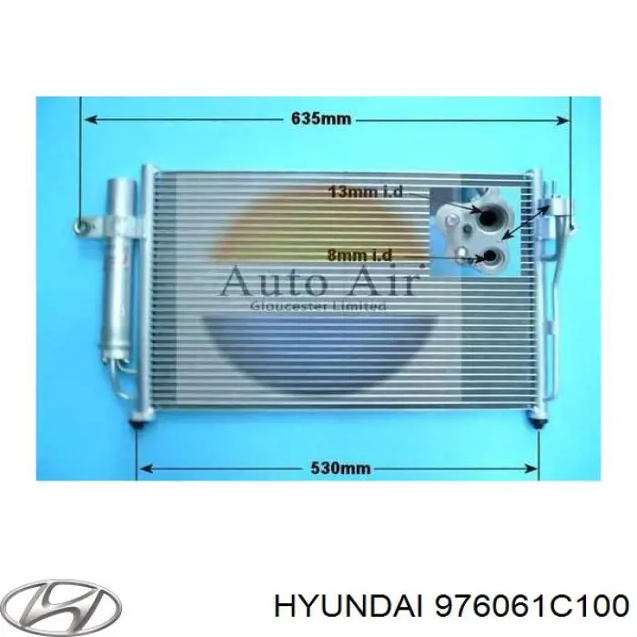 Radiador de aparelho de ar condicionado Hyundai/Kia 976061C100 preço, a partir de 68,10 USD