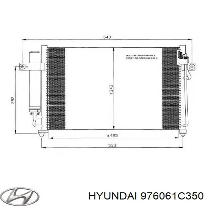 Radiador de aparelho de ar condicionado Hyundai/Kia 976061C350 preço, a partir de 96,06 USD