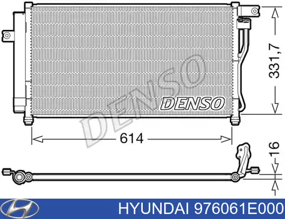 Compre 976061E000 Hyundai/Kia Radiador de aparelho de ar condicionado