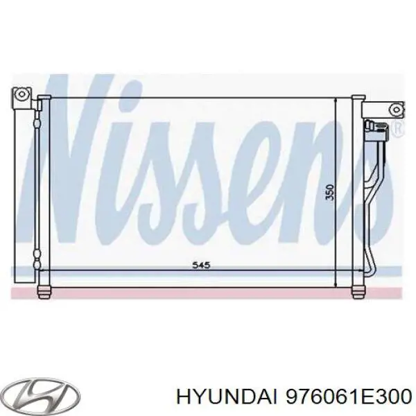 976061E300 Hyundai/Kia Radiador de aparelho de ar condicionado