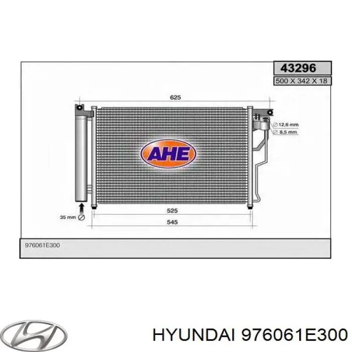 Radiador de aparelho de ar condicionado Hyundai/Kia 976061E300 preço, a partir de 93,64 USD