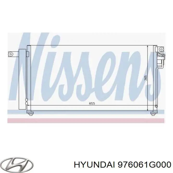 976061G000 Hyundai/Kia Radiador de aparelho de ar condicionado