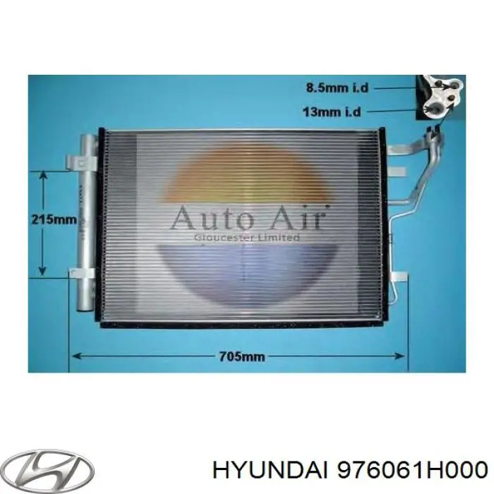 Radiador de aparelho de ar condicionado Hyundai/Kia 976061H000 preço, a partir de 99,72 USD