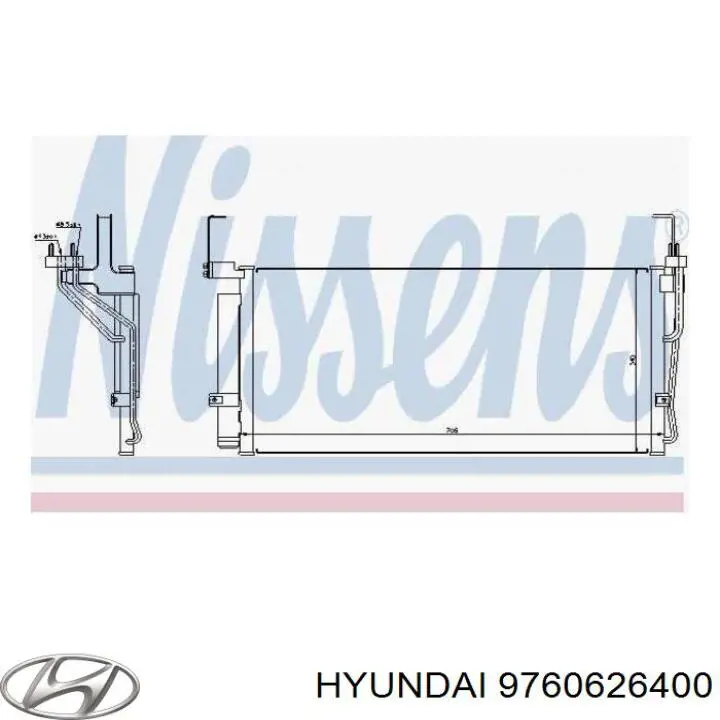 9760626400 Hyundai/Kia Radiador de aparelho de ar condicionado
