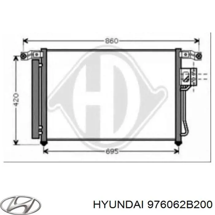 Radiador de aparelho de ar condicionado Hyundai/Kia 976062B200 preço, a partir de 45,40 USD