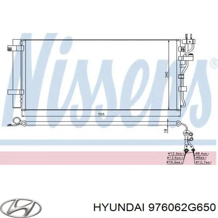 Radiador de aparelho de ar condicionado Hyundai/Kia 976062G650 preço, a partir de 115,41 USD