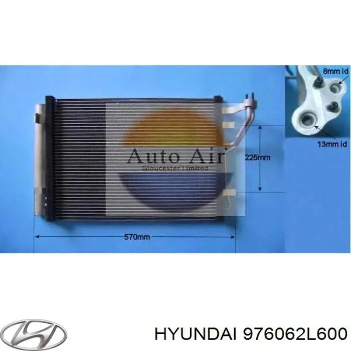 Radiador de aparelho de ar condicionado Hyundai/Kia 976062L600 preço, a partir de 78,32 USD