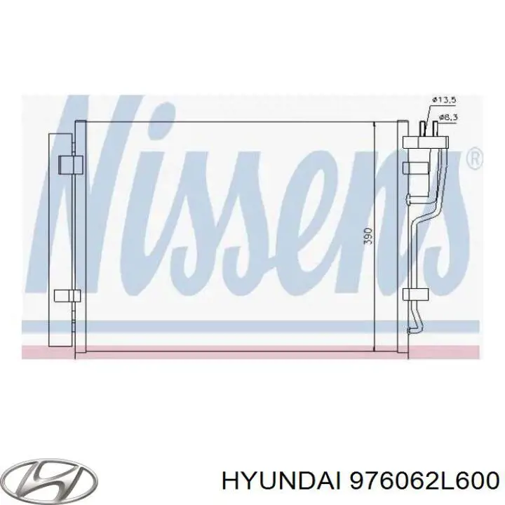 Compre 976062L600 Hyundai/Kia Radiador de aparelho de ar condicionado