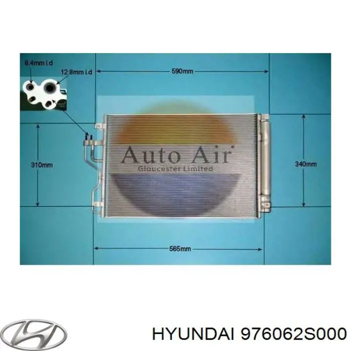 976062S000 Hyundai/Kia Radiador de aparelho de ar condicionado