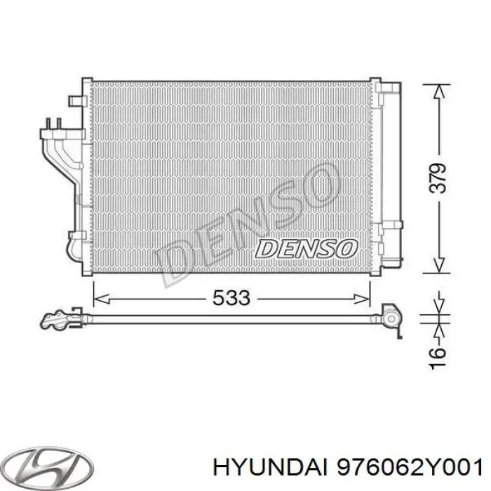 Radiador de aparelho de ar condicionado Hyundai/Kia 976062Y001 preço, a partir de 93,64 USD