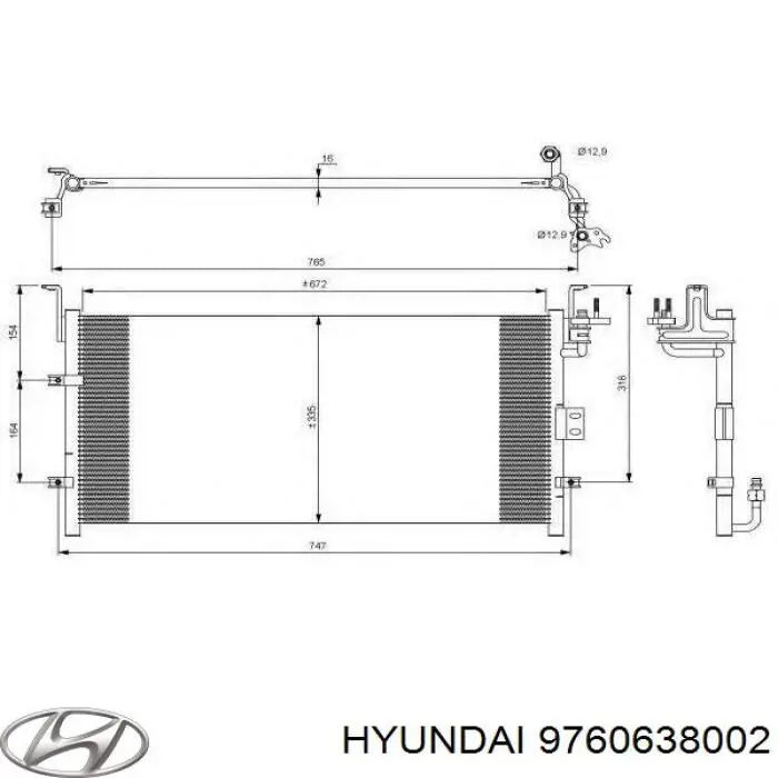 Radiador de aparelho de ar condicionado Hyundai/Kia 9760638002 preço, a partir de 71,51 USD