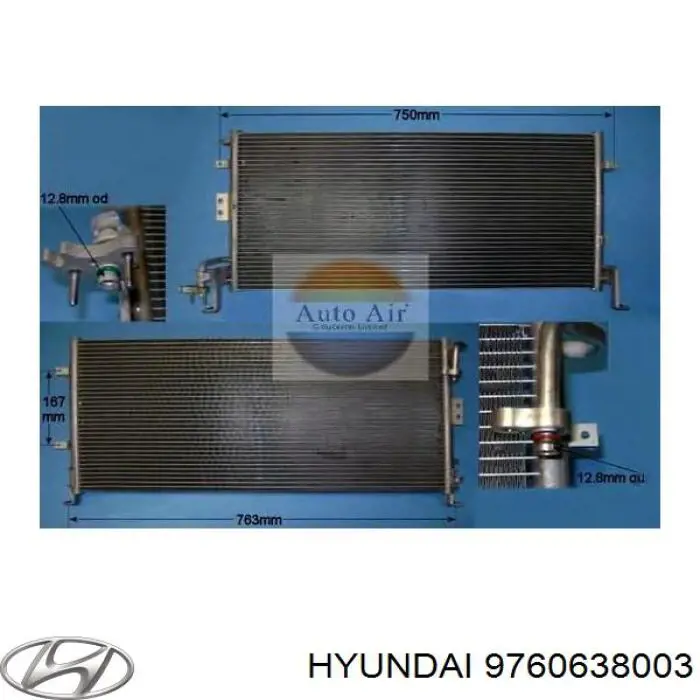Radiador de aparelho de ar condicionado Hyundai/Kia 9760638003 preço, a partir de 99,33 USD