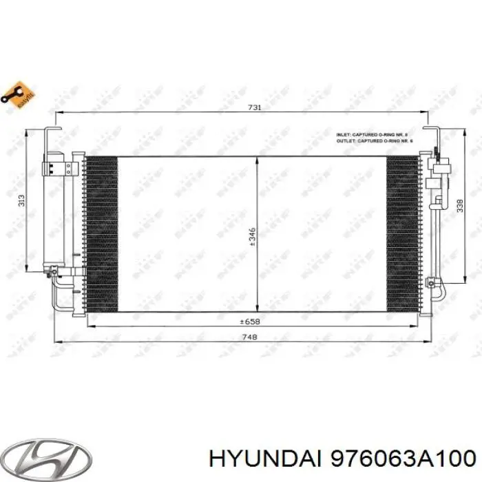 Radiador de aparelho de ar condicionado Hyundai/Kia 976063A100 preço, a partir de 92,86 USD