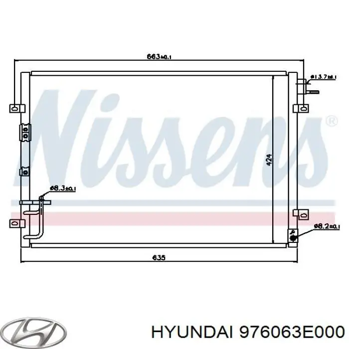 Radiador de aparelho de ar condicionado Hyundai/Kia 976063E000 preço, a partir de 81,86 USD