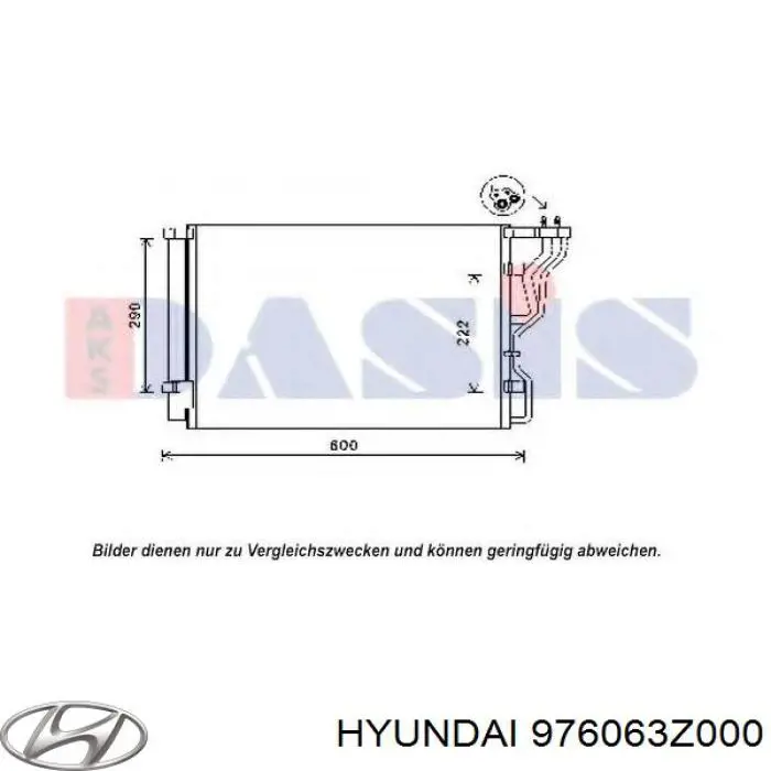 Radiador de aparelho de ar condicionado Hyundai/Kia 976063Z000 preço, a partir de 117,48 USD