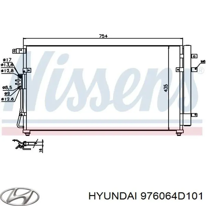 Compre 976064D101 Hyundai/Kia Radiador de aparelho de ar condicionado