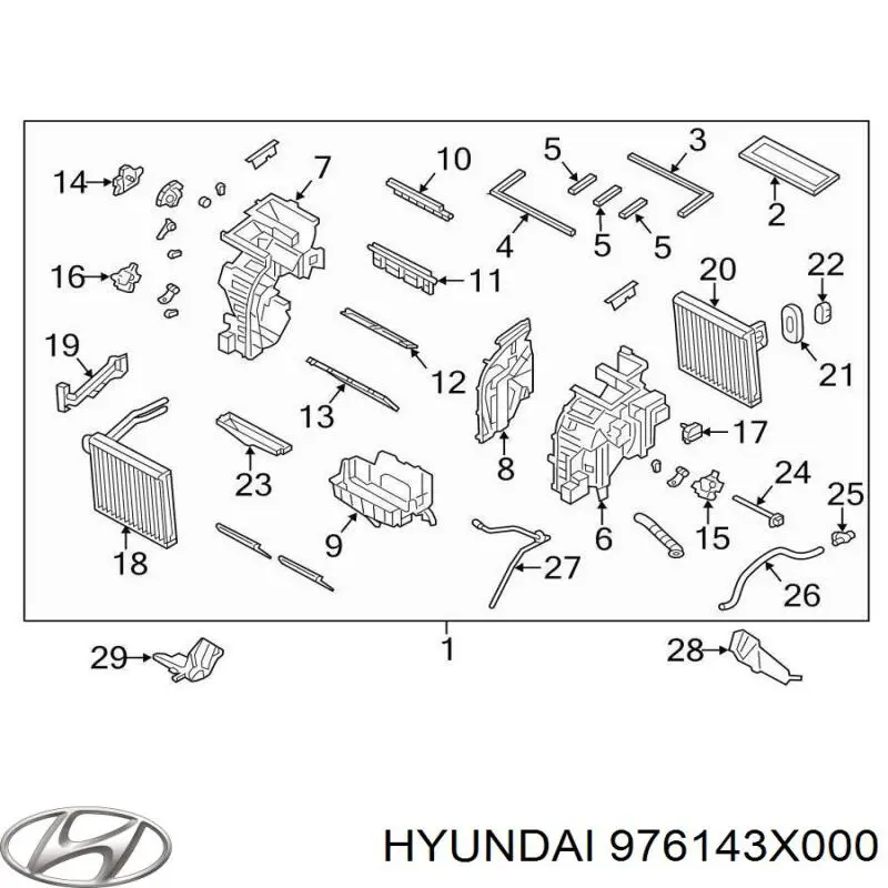 976143X000FFF Hyundai/Kia Sensor de temperatura de ar no salão