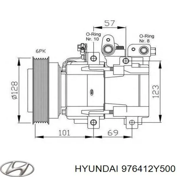 Acoplamento (bobina magnética) do compressor de aparelho de ar condicionado Hyundai Tucson II TM