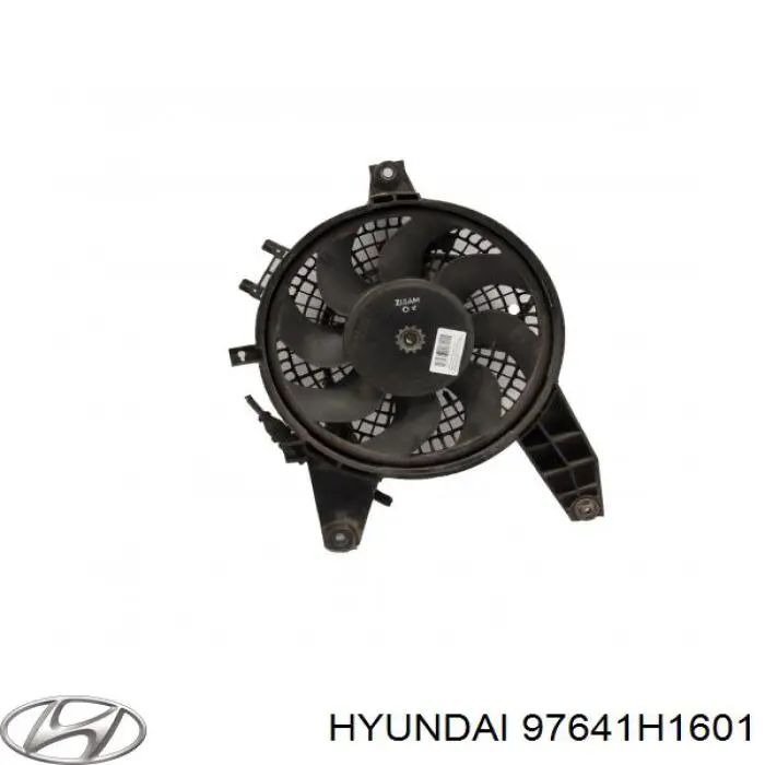 97641H1601 Hyundai/Kia Difusor do radiador de aparelho de ar condicionado, montado com roda de aletas e o motor