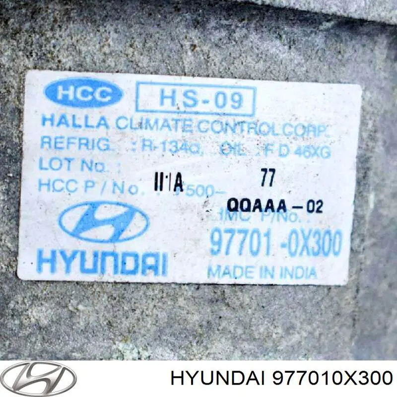 977010X300 Hyundai/Kia Compressor de aparelho de ar condicionado