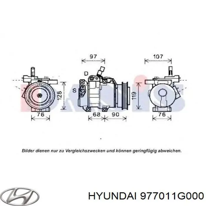 Compressor de aparelho de ar condicionado Hyundai/Kia 977011G000 preço, a partir de 146,42 USD