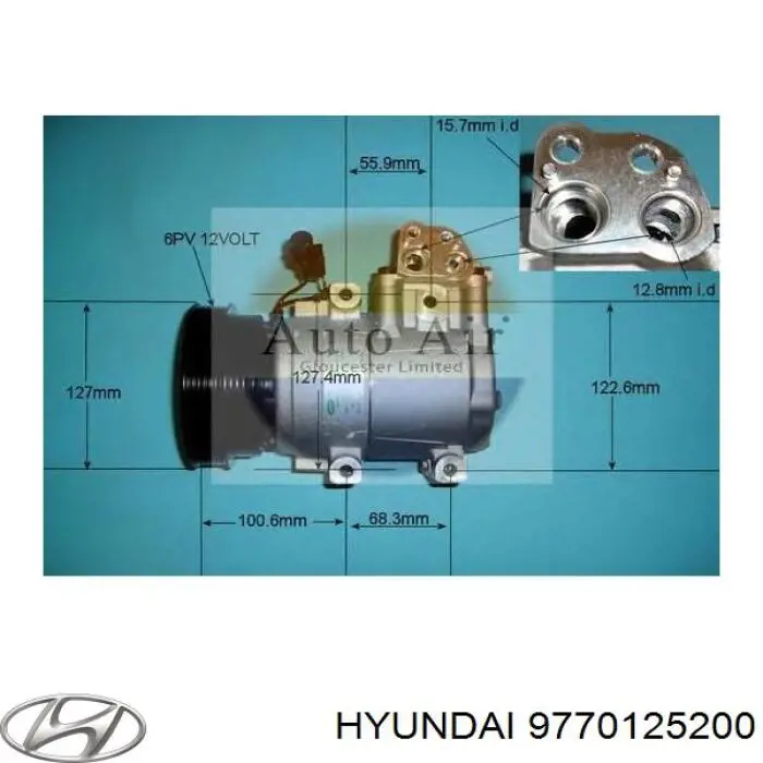 Compressor de aparelho de ar condicionado Hyundai/Kia 9770125200 preço, a partir de 90,24 USD