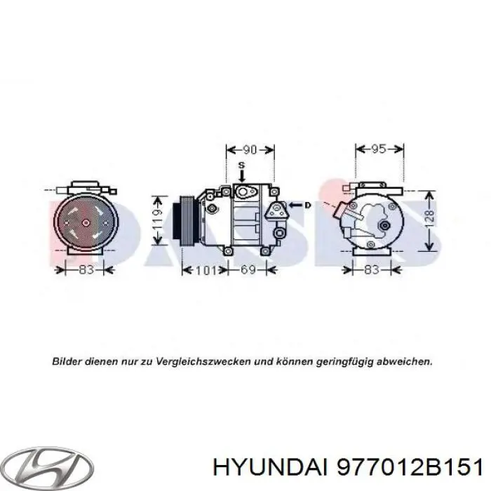 977012B151 Hyundai/Kia Compressor de aparelho de ar condicionado