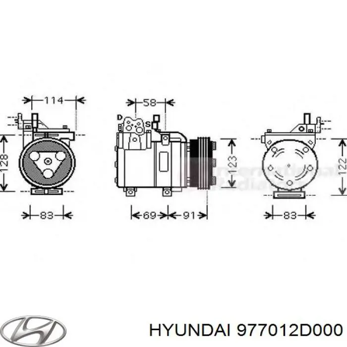 Compre 977012D000 Hyundai/Kia Compressor de aparelho de ar condicionado