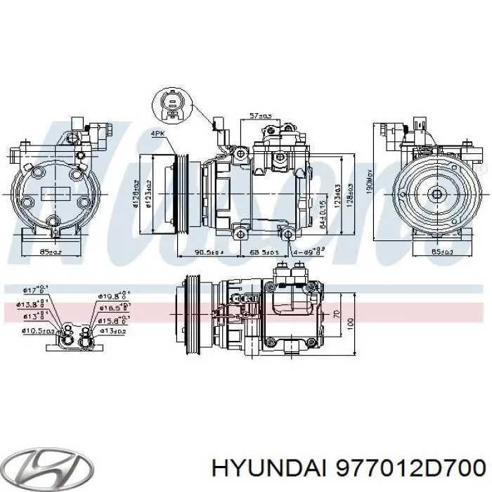 Compre 977012D700 Hyundai/Kia Compressor de aparelho de ar condicionado