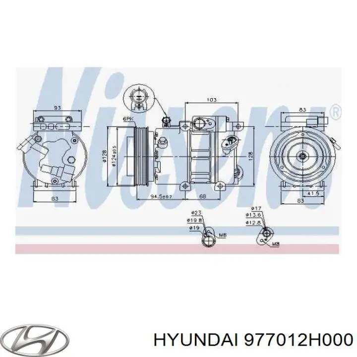 Compressor de aparelho de ar condicionado Hyundai/Kia 977012H000 preço, a partir de 120,88 USD