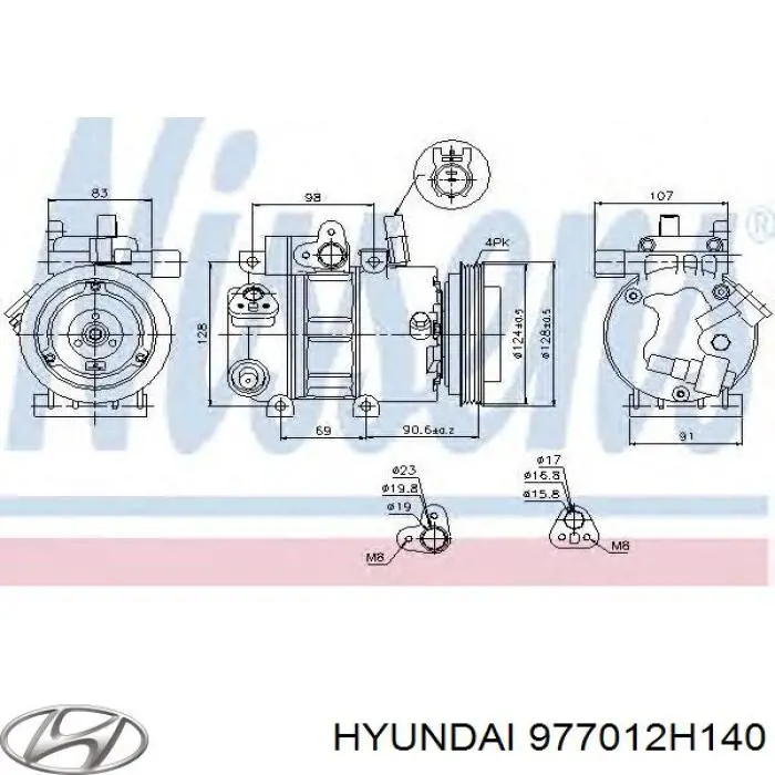 977012H140 Hyundai/Kia Compressor de aparelho de ar condicionado