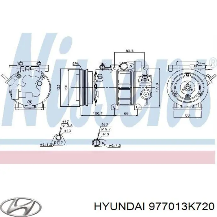 977013K720 Hyundai/Kia Compressor de aparelho de ar condicionado