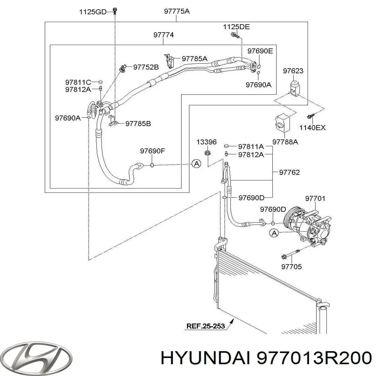 977013R200 Hyundai/Kia Compressor de aparelho de ar condicionado