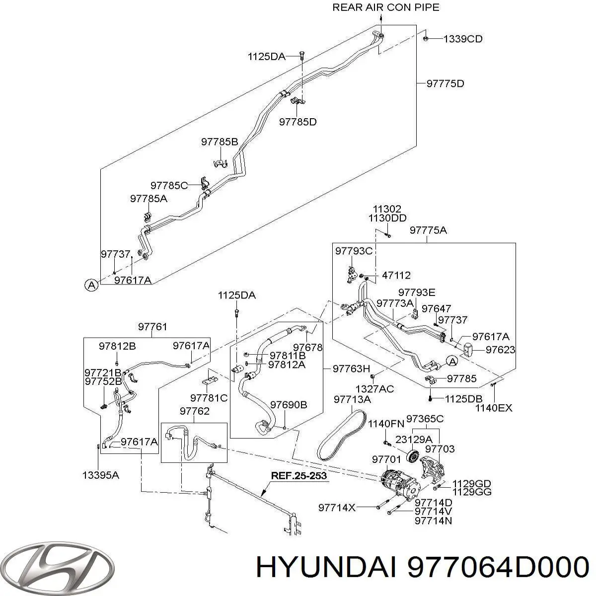 977064D000 Hyundai/Kia Rolo de reguladora de tensão da correia de transmissão