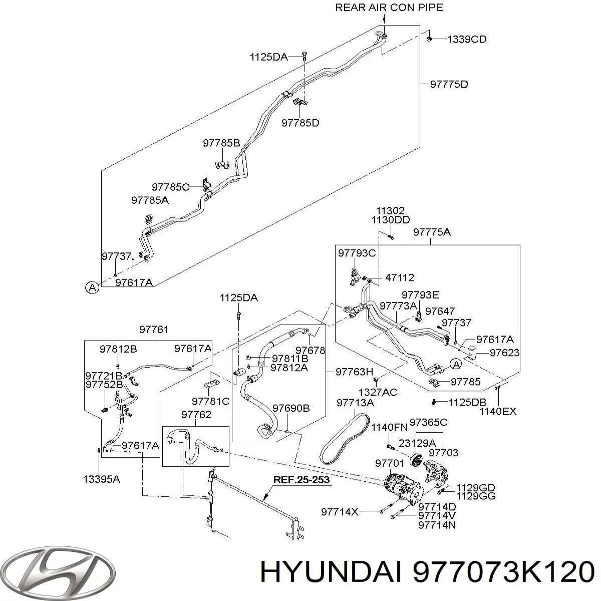 Bucim do compressor de aparelho de ar condicionado Hyundai/Kia 977073K120 preço, a partir de 12,46 USD