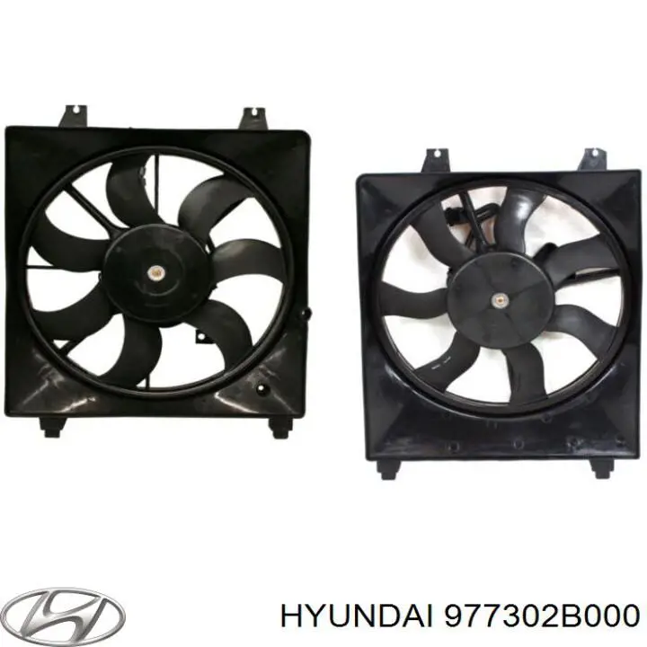 Ventilador elétrico de esfriamento montado (motor + roda de aletas) para Hyundai Santa Fe II CM