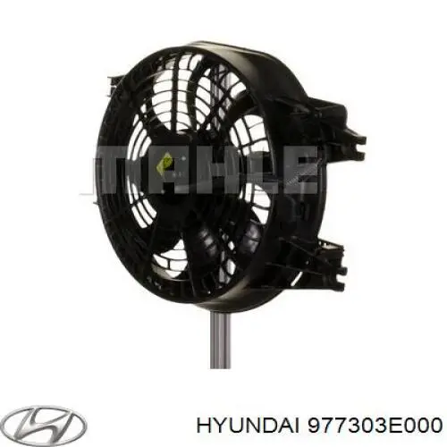 977303E000 Hyundai/Kia Difusor do radiador de aparelho de ar condicionado, montado com roda de aletas e o motor