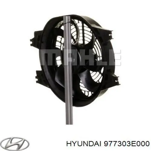 Compre 977303E000 Hyundai/Kia Difusor do radiador de aparelho de ar condicionado, montado com roda de aletas e o motor